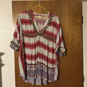 Oversized bohemian top in excellent condition